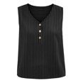 thumbnail image 6 of cocolona Summer Tank Tops for Women V Neck Sleeveless Button Striped Printed Shirts Casual Trendy Blouses, 6 of 6