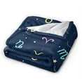 thumbnail image 3 of ZNDUO Graffiti Colorful Zodiac Pattern Throw Blanket, Lightweight Cozy Soft Throw Blanket for Couch, 40"x30" Throw Blankets for Bed, 3 of 8