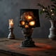 thumbnail image 5 of Lámpara de cabeza de calavera con luz LED espeluznante para decoración de Halloween y fiestas temáticas., 5 of 6