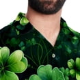 thumbnail image 5 of Saint Patrick's Day Men's Short Sleeve Spread Collar Hawaiian Shirts, Casual Printed Button Down Summer Beach Tops, Unisex Men's Shirts, 5 of 6