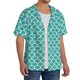 thumbnail image 2 of Balery Aquamarine Glitter1 Camisa Casual de Manga Corta con Botones para Hombre, Texturizada, Estilo Cubano, para Playa, Verano-Small, 2 of 5