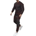 thumbnail image 2 of Wavsuf 2pcs Jogger Set Men Long Sweatsuits Sets for Mens New Motion Shirt Sweatshirt and Sweatpants Black Size 4XL, 2 of 5