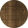 thumbnail image 1 of Ahgly Company Indoor Round Abstract Brown Modern Area Rugs, 7' Round, 1 of 4