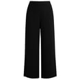 thumbnail image 5 of ClodeEU Women's High Waisted Linen Wide Leg Pants,Casual Elastic Waist Trousers with Pockets Black,Women's Plus L, 5 of 8
