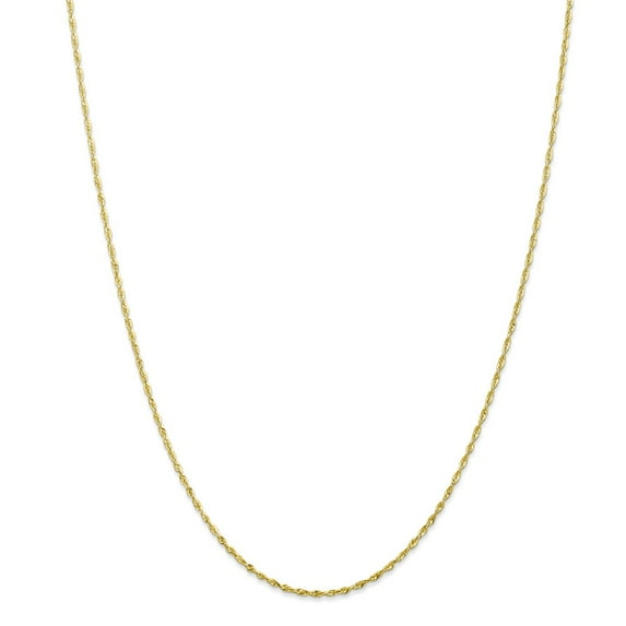10k Yellow Gold 1.5mm Diamond-Cut Rope Chain Necklace - with Secure Lobster Lock Clasp 20"