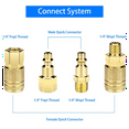 thumbnail image 4 of Air Hose Fittings 1/4-Inch NPT Quick Connect Air Compressor Fittings, Universal Air Coupler and Industrial Plug Kit, 4 of 7