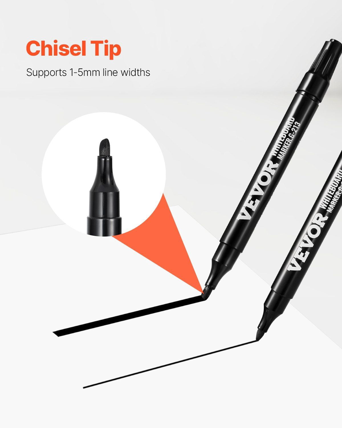 Premium Dry Erase Markers - 36-Pack Black Chisel Tip Whiteboard Markers, Low Odor Non-Toxic, Bulk Classroom Supplies, Long-Lasting Ink