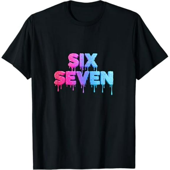 Six Seven Ice Cream Drip Gen Alpha Slang 6 7 Trending Meme T-Shirt