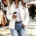 thumbnail image 2 of JGGSPWM Women's Cropped Puffer Jackets,Warm Winter Jacket with Hood, Waterproof, Windproof，Zipped Pockets,Short Parkas Quilted Coat White L, 2 of 9
