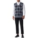 thumbnail image 2 of CHALCOS CHIC Chalecos de Hombre de Punto Argyle Ajustado Sin Mangas Color Contrast Pullover Vest L Gris Oscuro, 2 of 7