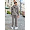 thumbnail image 4 of COOFANDY Men's Tracksuits 2 Pieces Waffle Hoodies Sweatsuit Sets Sports Jogging Suit Set, 4 of 9