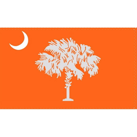 South Carolina Orange & White 3'X5' Flag Rough Tex® 68D Nylon