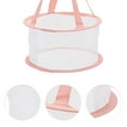 thumbnail image 4 of 1 Pc Durable Clothes Drying Basket for Laundry Room Balcony 5.12"x7.87" 5.2L Pink, 4 of 6