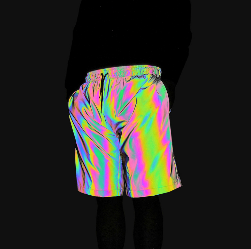 Rainbow Reflective Shorts Pants Men 