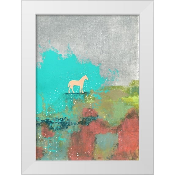 Ogren, Sarah 14x18 White Modern Wood Framed Museum Art Print Titled - One Horse
