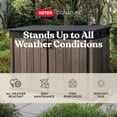 thumbnail image 3 of Keter Signature Horizontal Durable Resin Outdoor Storage Shed With Heavy Duty Floor and Locking Latch Double Doors, Walnut, 3 of 19