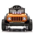 thumbnail image 6 of 12V Ride on Toys for Kids, Electric Off-Road UTV Truck w/Remote Control & Mobile App Control, Battery Powered Ride on Cars with Slow Start&Swing Function, Anti-Slip Wheels, LED Lights, Music, Orange, 6 of 7