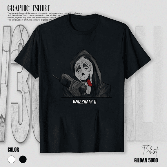 Wazzup Funny Nineties Horror Movie Spoof Retro Quote Unisex T-Shirt V17833, up to size 5XL