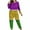 A4|Yellow, variant on Women Plus Size Carnival Pajamas Set Sparkly Sequined Outfits Crew Neck Long Sleeve Shirts with Long Pants Mardi Gras Parnival Loungewear Sleepwear Casual Trendy Pjs Green XXXXXL
