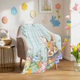 thumbnail image 3 of Throw Blanket Fleece Throw Blanket 50x80in, Easter Egg Cute Bunny Eucalyptus Soft Lightweight Bed Blankets Country Wildflower Blue Plank Fuzzy Couch Blankets for All Season, 3 of 9