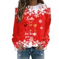 thumbnail image 1 of Gibobby Sudadera navideña mujer informal de casa con estampado navideño para mujer(AG,G), 1 of 4