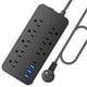 thumbnail image 1 of La UE de la regleta de enchufes de salida inteligente enchufa los mercados de CA de la regleta 6/8 con el cable de extensión, 1 of 7