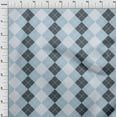 thumbnail image 3 of oneOone Cotton Poplin Light Dusty Blue Fabric Argyle Check Fabric For Sewing Printed Craft Fabric By The Yard 42 Inches Wide, 3 of 4