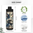 thumbnail image 3 of Pofeuu Exotic Blue Cat Print 18oz Sports Insulated Kettle Stainless Steel Vacuum Water Bottle Leakproof Sport Flask, 3 of 7