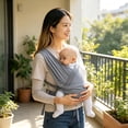 thumbnail image 5 of Baby Carrier  - The Perfect Summer Sling for Newborns to Toddler 8-35 lbs - Cooling Fabric Baby Wrap, Lightweight, Ergonomic, and Easy to Wear，grey, 5 of 5