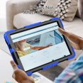 thumbnail image 4 of Case for Lenovo Tab M10 HD 2nd Gen 10.1 Inch 2020 with Screen Protector, 360 Degree Rotating Kickstand Hand Strap Heavy Duty Shockproof Cover with Shoulder Strap, Blue, 4 of 7