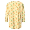 thumbnail image 5 of KDDYLITQ Easter Shirts for Women Crew Neck 3/4 Length Sleeve Egg Rabbit Graphic Blouse Carrots Casual Pullover Polka Dot Eggs Soft Holiday Tees Earthy Yellow M, 5 of 5