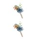 thumbnail image 2 of Qarigey Flores de boda artificiales fijas de forma estable en el ojal para el novio ojal en el ojal Morandi Blue Morandi Azul 2piezas, 2 of 6