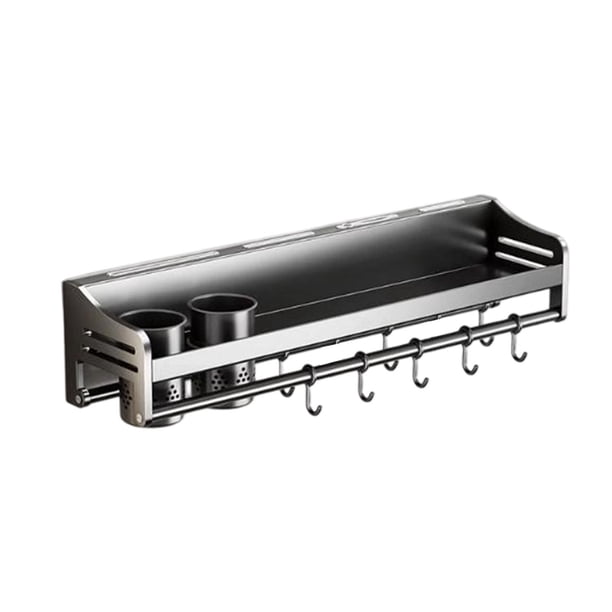 Bearachild Especiero de acero al carbono para pared, para especias, sal y pimienta. Resistente a la decoloración y a los arañazos. Organizadores de utensilios de cocina