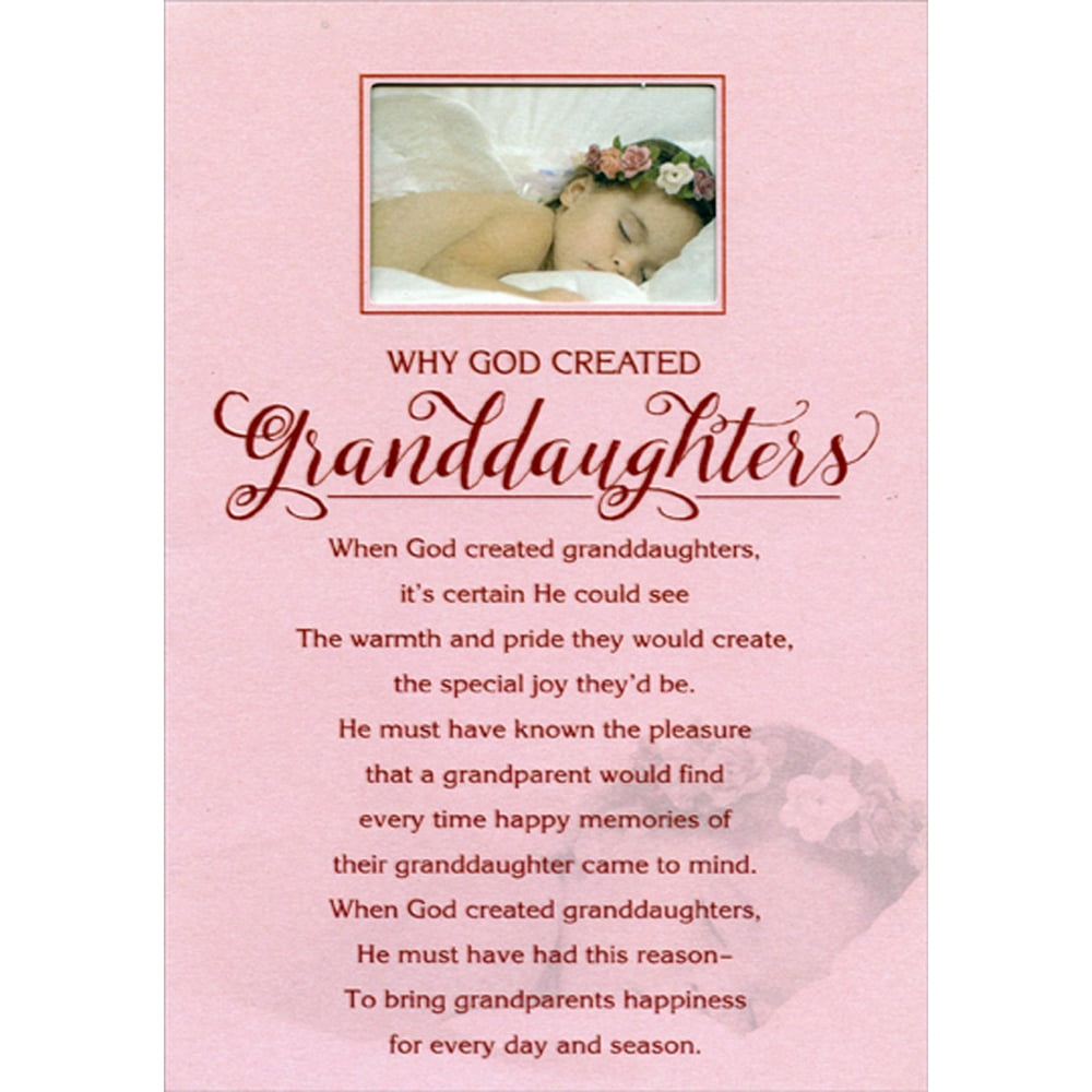 Designer Greetings Why God Created Granddaughters Religious Birthday