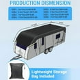 thumbnail image 4 of JIAN YA NA RV Roof Cover, Waterproof Oxford Fabric Caravan Top Cover, Outdoor Anti-falling Leaves Sunshade for Motorhome, Caravan, RV & Trailer (Black, 31x9.8ft), 4 of 19