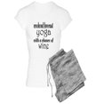 thumbnail image 1 of CafePress - Yoga And Wine - Women's Light Pajamas, 1 of 1