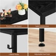 thumbnail image 3 of Long Narrow Console Table with Charging Station, Black, 3 of 5
