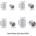 thumbnail image 3 of 24 Pcs Embouts de Colonne Intérieure 3/4/5/6mm Embouts de Cordon en Métal Embouts de Cordon en Acier Inoxydable Embouts de Cordon en Cuir Terminateurs Embouts de Perles pour Fabrication de Bijoux DIY, 3 of 4