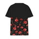 thumbnail image 3 of Camisetas Casuales de las Mujeres Largo Casual Impreso Cuello Redondo Suelto Top, Camiseta de Verano de Manga Corta, 3 of 5