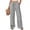 Gray #037, variant on Wide Leg Linen Pants for Women Casual Drawstring Palazzo Pants Summer Vacation Beach Flowy Trousers with Pockets, S