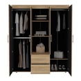 thumbnail image 3 of Armario Armable moderno de cuatro puertas con cajones modelo Bariloche color Beige marca Excelsior, 3 of 6