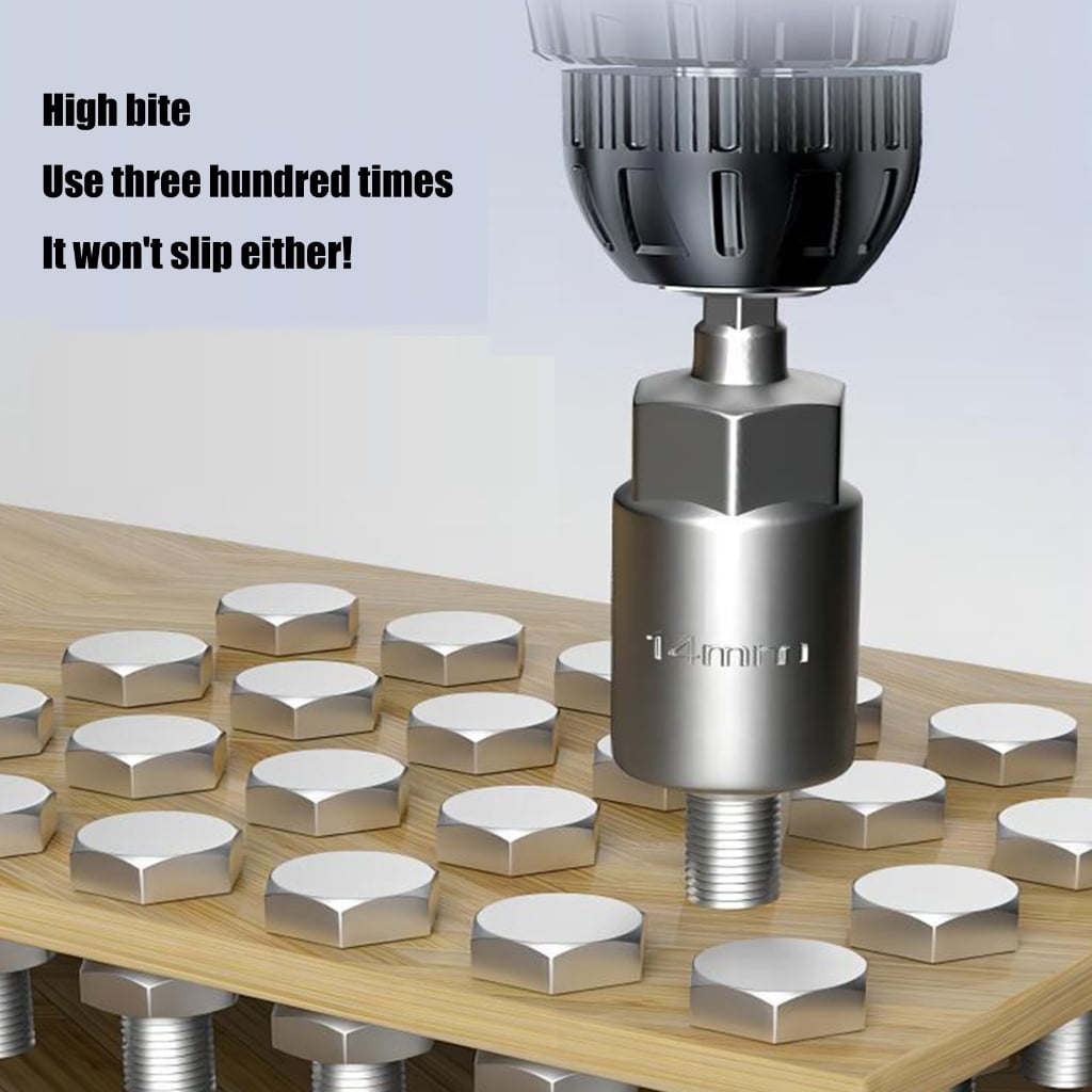 MOMOJIA Power Nut Driver Drill Bit Set 1/4inch Shank Hexagonal Socket Adapter Bolt Driver