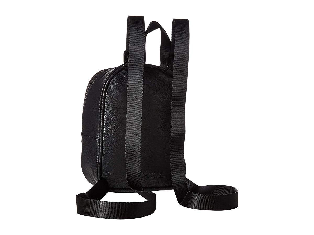 adidas black leather backpack
