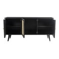 thumbnail image 5 of Pemberly Row Three-Door Solid Wood with Natural Cane Sideboard in Black, 5 of 5