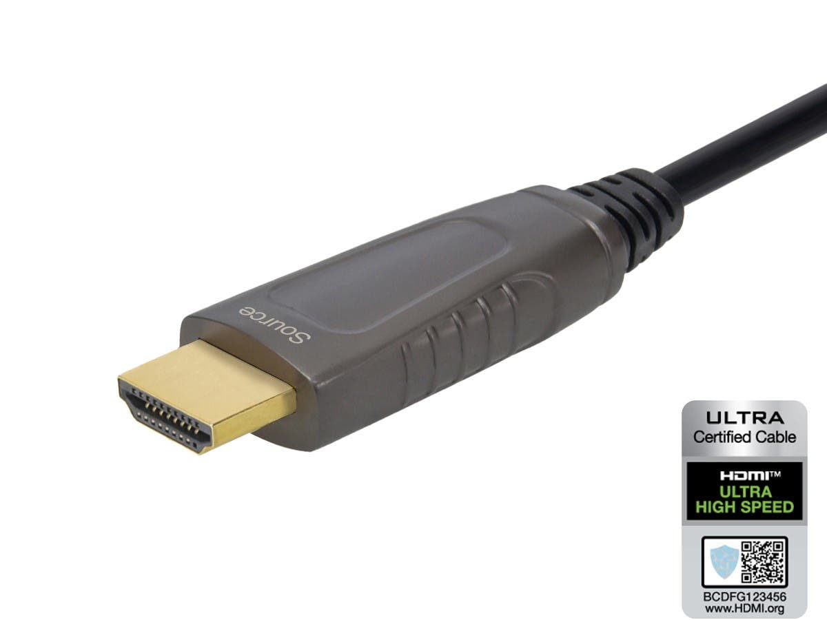 Monoprice SlimRun AV 8K Certified Ultra High Speed Active HDMI Cable - 10 Meters (32ft) CMP Plenum rated, HDMI 2.1, AOC, Perfect Choice For PS5, PS5 Digital Edition, Switch, Xbox X, and Xbox Series S