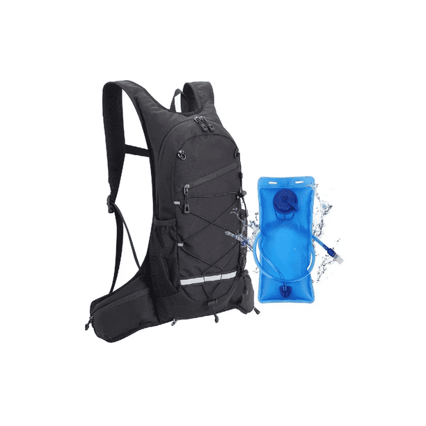 Mochila Hidratación 2l Ciclismo Campismo Hiking Bolsa Agua Negra