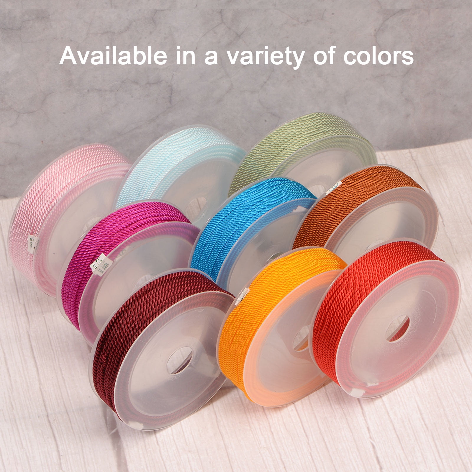 Unique Bargains Twisted Nylon Twine Thread Braided Nylon String Red 3mm