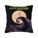 thumbnail image 1 of Funda de almohada de arpillera de lino decorativa de Pesadilla antes de Navidad, funda de cojín cuadrada para sofá o coche, sin relleno de almohada (16 x 16, 18 x 18, 20 x 20 pulgadas, negro), 1 of 5