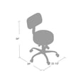 thumbnail image 3 of Boss Office Products Tabouret Médical en Vinyle à Dossier Mi-Haut Gris, 3 of 10