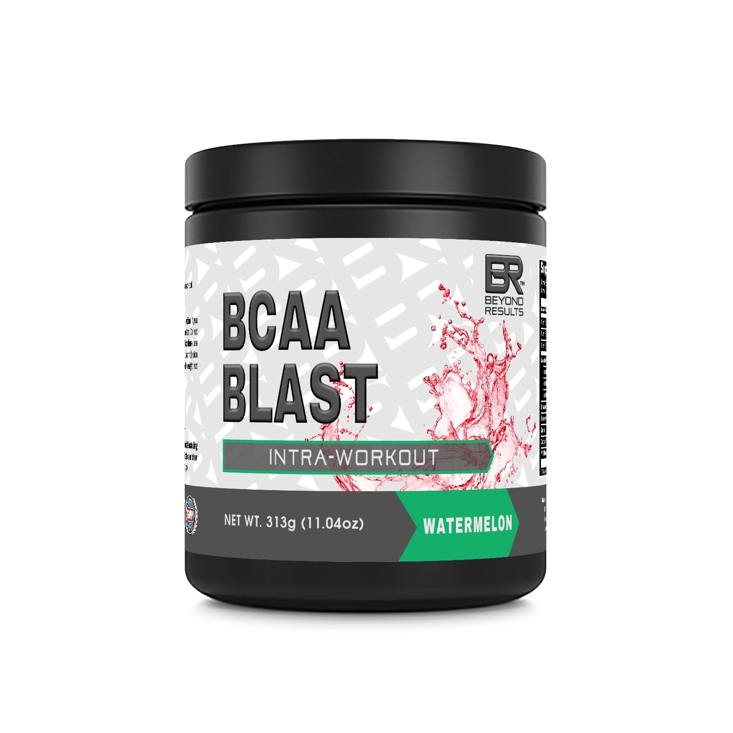 Beyond Results BCAA Blast 313 Grams Powder Natural Watermelon Flavor Supplement | BCAA 2:1:1 | 25 Servings Bottle | Branched Chain Amino Acids Supplement | Made in USA